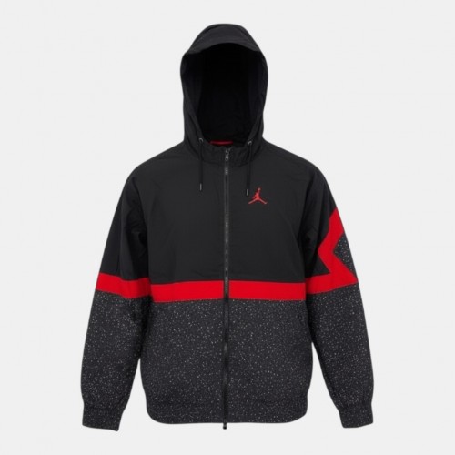 Jordan Jumpman Colorblock Hooded Jacket Μαύρο Κόκκινο /pre owned